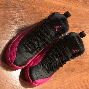 Black and pink Jordan’s
